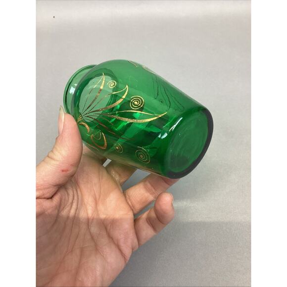 Vintage 1950s Anchor Hocking Emerald Green Mini Glass Vase - 3.75” - Picture 7 of 8